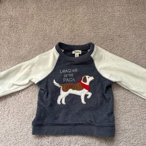 Hatley Kids Boys Girls Dog Leader of the Pack Raglan Sweatshirt Size 2T